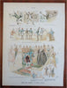 American political Cartooning Opper Art 1880's Puck Humor Lot x 10 color prints