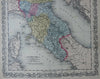 Northern Italy Lombardy Tuscany Papal States Parma Modena 1856 DeSilver map