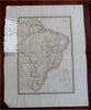 South America Brazil Uruguay Paraguay Argentina Peru 1836 Brue lg. detailed map