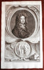 John Somers British Whig Politician 1745 decorative large fine engraved portrait