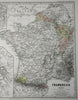France Ancien Regime French duchies Paris city plan Spruner 1877 historical map