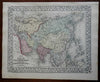 Asia Ottoman Empire Persia Qing China British India Japan 1867-9 Mitchell map