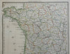 Western France Brittany Aquitaine Gascony French Empire c. 1810 Charnouin map