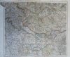 Alps Mountain Range Germany Switzerland Austria 1876 HUGE 8 sheet detailed Map