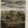 Chinese funeral procession ceremony horses China 1683 Mallet old birds-eye print