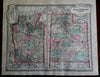 New Mexico or Utah and Washington 1892 Tunison double sided Map