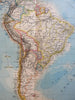 South America Lot of 7 maps wall size 1897 Stieler detailed map