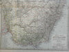 Southeastern Australia New South Wales Tasmania 1890 Petermann detailed map