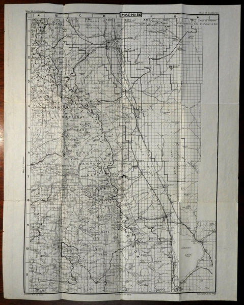 King's Canyon & Sequoia California 1945-50 U.S. Geological Survey detailed map