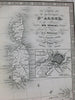 Algeria Tunisia Tunis Constantine w/ inset maps 1837 antique folio color map