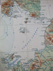 Indonesia Java westblad western 1935 near Sumatra Batavia detailed antique map