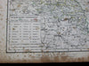Provinz Posen Germany Bromberg w/ city key c.1849 antique detailed German map