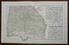 Georgia & Alabama County Map Atlanta Savannah Mobile Montgomery 1887 Bradley map