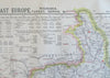 Ottoman Balkans Romania Serbia Bosnia Wallachia Salonika 1883 Letts scarce map