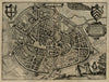 Lier Brabant Low Countries 1612 Blaeu Guicciardini lovely city plan map