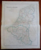 Netherlands Belgium Luxembourg Low Countries Amsterdam c. 1855-60 Fullarton map