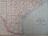 Texas State 1886-92 People's two sheet large scarce detailed map