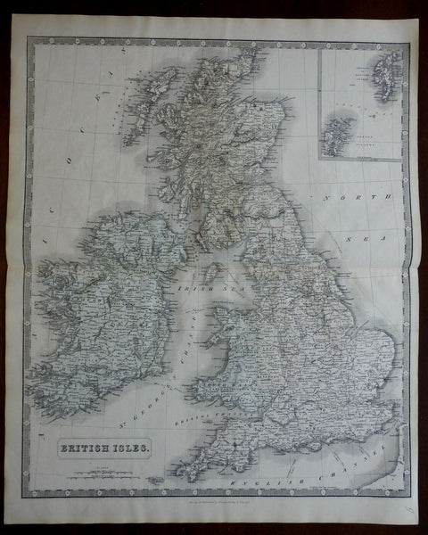 British Isles United Kingdom Ireland England Scotland Wales 1852 Philip map