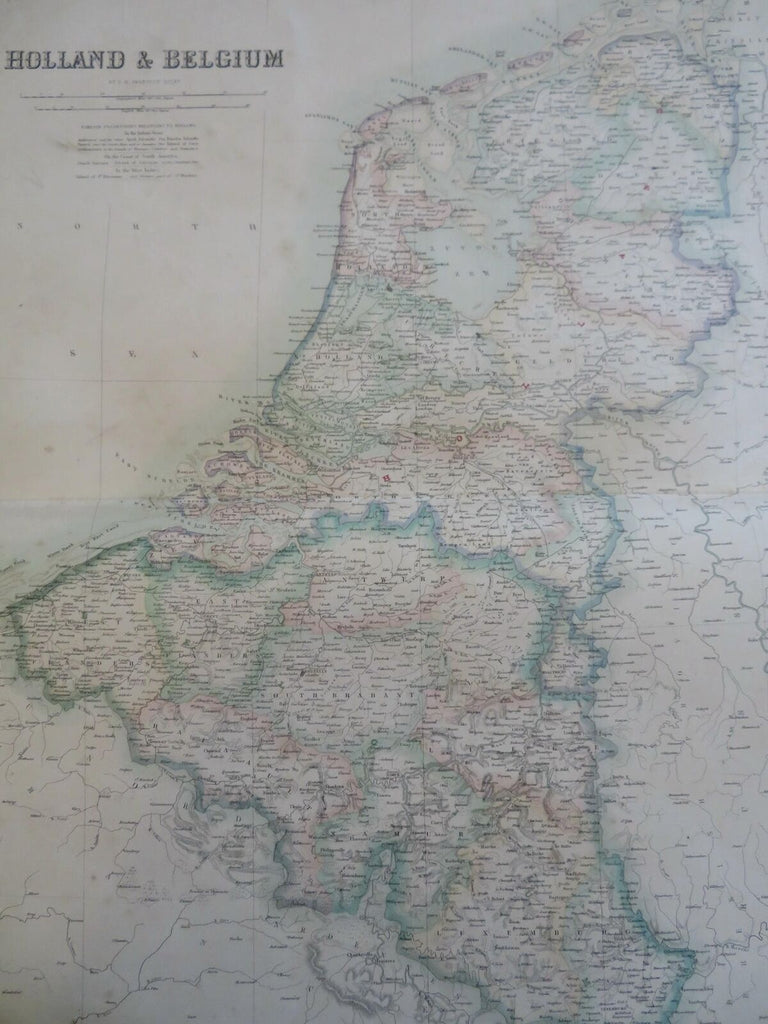 Netherlands Belgium Luxembourg Low Countries Amsterdam c. 1855-60 Fullarton map