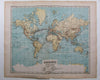 Colonial Possession Sea Shipping routes World map scarce 1873 antique German map