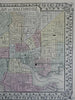 Baltimore Maryland detailed city plan Patapsco River c. 1867-9 Mitchell map