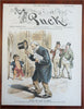 Puck Political Cartoons F. Opper Art 1880's Cartooning Humor Lot x 10 prints [c]