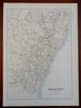 New South Wales Australia Sydney Red River 1890 scarce folio Scribner-Black map