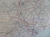 Texas Eastern & Western Dallas El Paso c.1880's-90 Cram large two sheet map