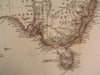 Australia New Zealand Pacific Islands Hooked Lake Torrens 1857 scarce map
