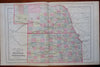 Kansas & Nebraska Lincoln Omaha Lawrence Wichita 1888 Bradley-Mitchell map