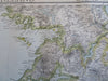 Ireland by itself 1883 Letts detailed large rare 4 sheet color map lifeboats