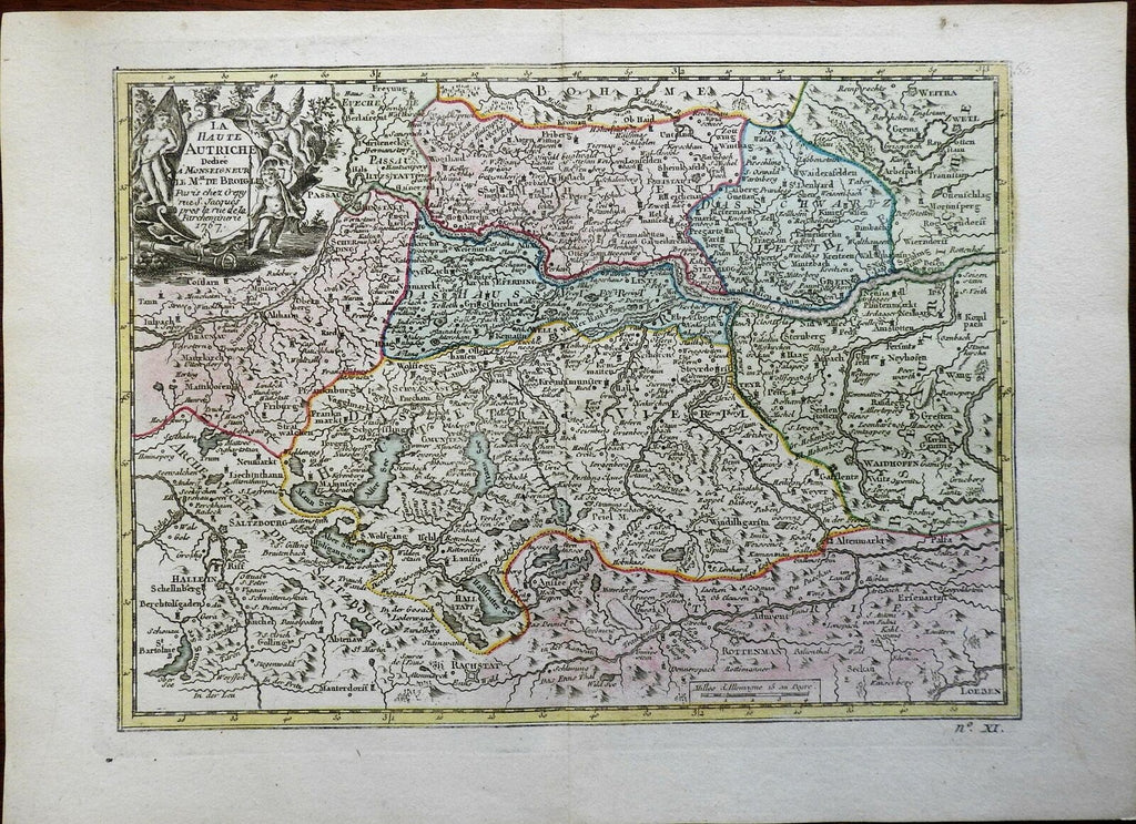 Austria Hapsburg Lands Holy Roman Empire 1767 Broigle decorative map