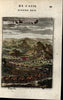 Chinese funeral procession ceremony horses China 1683 Mallet old birds-eye print