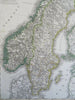 Scandinavia Sweden & Norway Baltic Sea Stockholm 1854 Stulpnagel detailed map