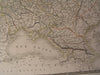 European Russia Poland Gulf of Finland 1821 large scarce Brue hand color map