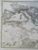 Mediterranean Sea Ottoman Empire North Africa 1854 Stulpnagel detailed map