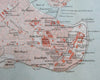 Constantinople Skutari Sea Marmora 1896 very detailed scarce old city plan map