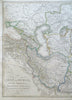 Iran Persia Afghanistan Baluchistan Caspian Sea 1855 Stulpnagel detailed map