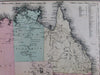 Australia Van Diemen Land Tasmania discovery years explorers 1876 Gray old map