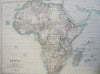 Africa Cape Colony Egypt Abyssinia Guinea 1890 scarce folio Scribner-Black map