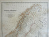 Sweden & Norway Baltic Sea Gulf of Bothnia 1868 Johnston map