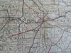 Alabama Huntsville Mobile Birmingham Montgomery c. 1880's-90 Cram large map