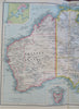 Australia Tasmania Perth Queensland NSW 1912 Bartholomew large detailed map