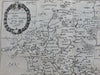 Worcestershire England Britain U.K. old cities towns 1673 Blome old antique map