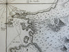 Trapini Sicily Sicilia detailed city plan military forts 1760 Bellin map