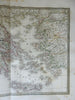 Ancient Greece City States Athens Sparta Corinth 1832 Lapie large folio map