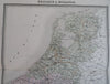 Low Countries Netherlands Holland Belgium 1861 Tardieu large hand color map