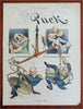 Puck covers Political Cartoons Keppler art 1891- 1911 Lot x 10 old color prints