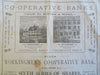 Boston MA Workingman's Cooperative Bank 1882 Broadside Ad share offering