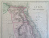 East Africa Egypt Nubia Abyssinia Red Sea Cairo c. 1850-8 Archer engraved map